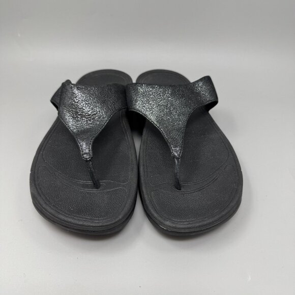 FitFlop Shoes Womens Size 9 Glitter Thong Sandals Comfortable Flip Flops 505-001 - Picture 4 of 8
